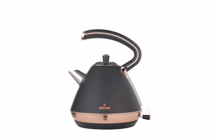 Buccan - Retro Waterkoker - Pyramid - Zwart Rose