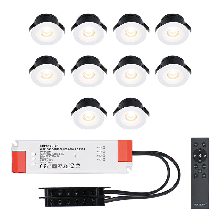HOFTRONIC 10x Cadiz - Mini LED spotjes 12V IP44 Dimbaar via