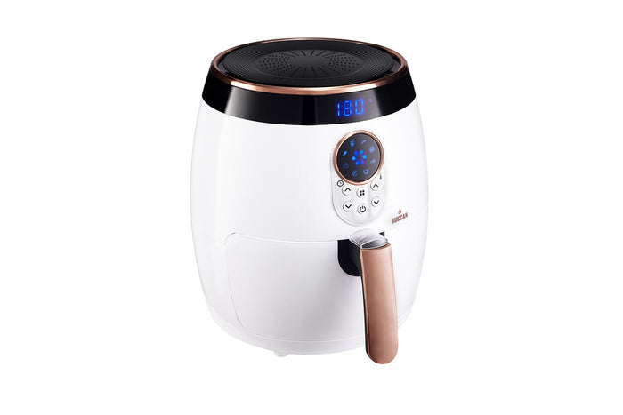 Buccan - Airfryer 3.2 Liter - Hetelucht friteuse - wit met roségoud