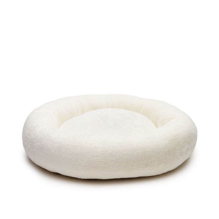 Kave Home - Woopy groot rond wit bont dierenbed Ø 90 cm