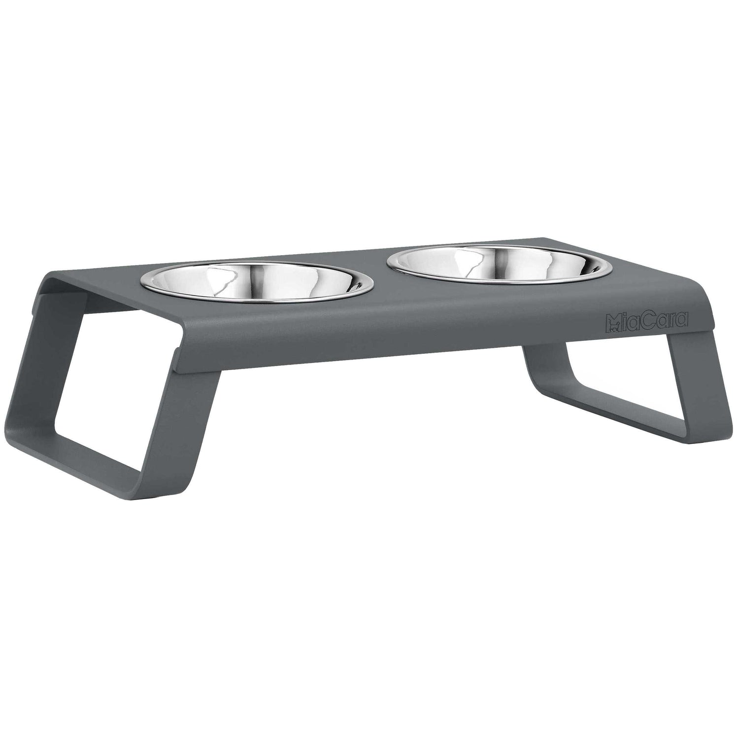 Desco kattenvoerbak aluminium grijs