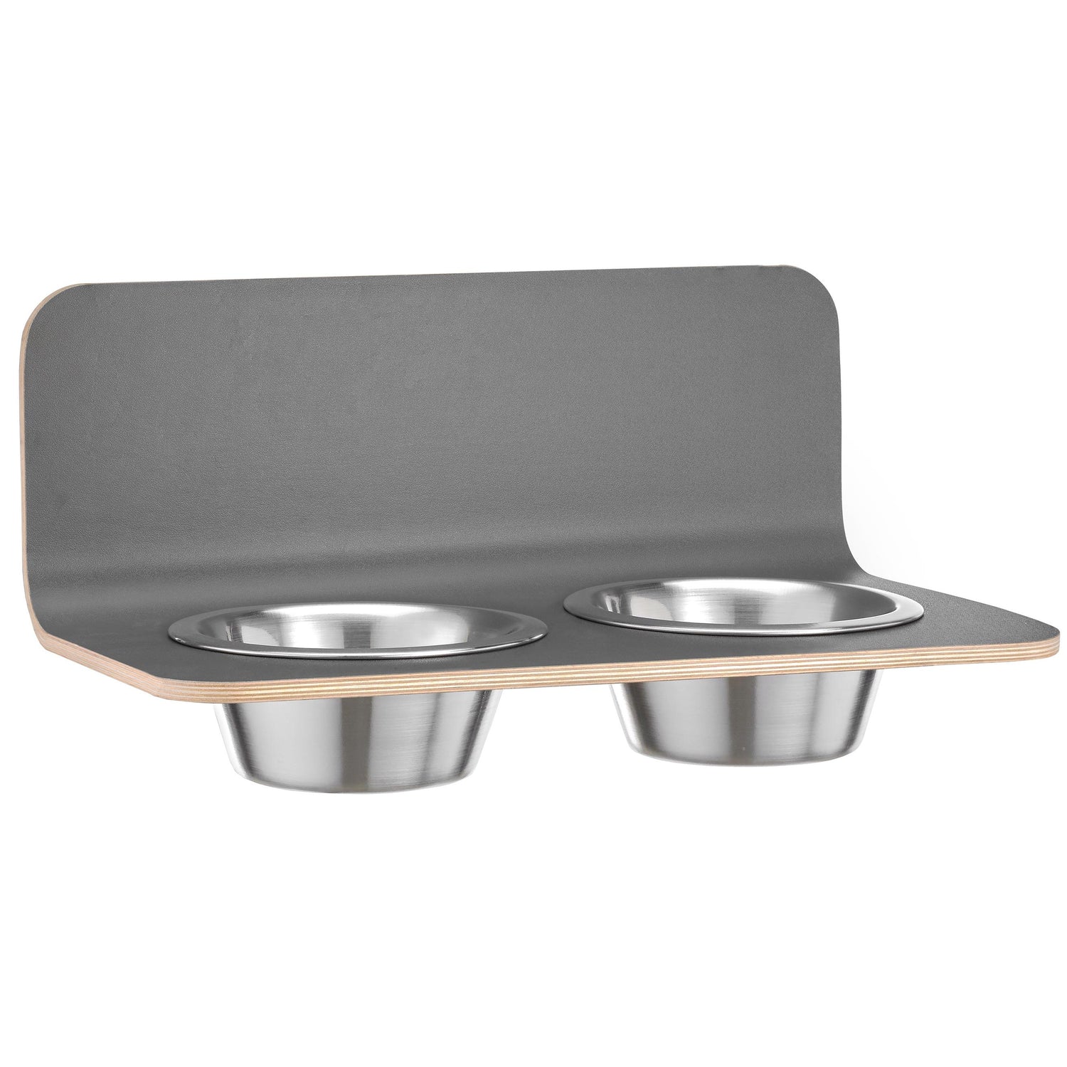 Arco hondenvoerbak wand medium|large grijs