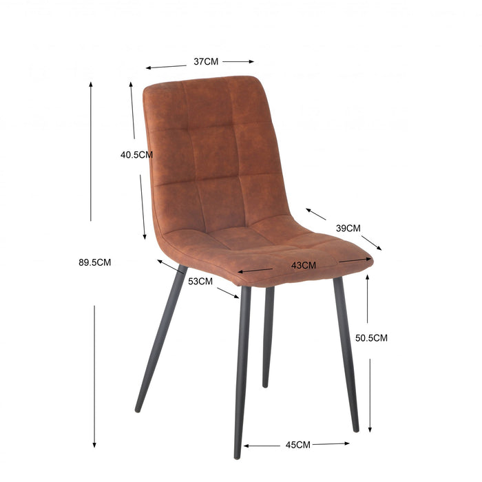Furnihaus Eetkamerstoel Jaxx - Cognac - Set van 4