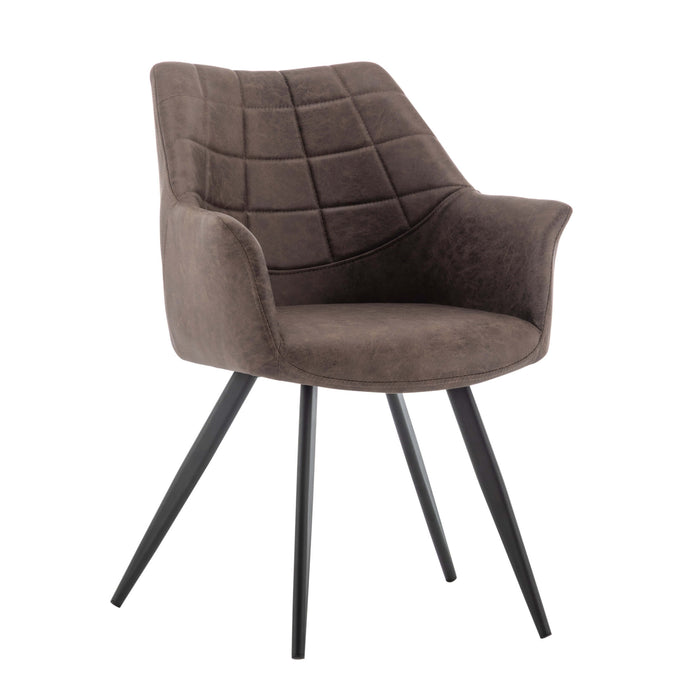 Furnihaus Eetkamerstoelen Moon - Metaalpoot - Microvezel - Taupe - Set
