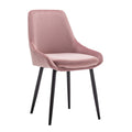 Furnihaus Eetkamerstoel Oscar - Velvet Roze - Set van 4