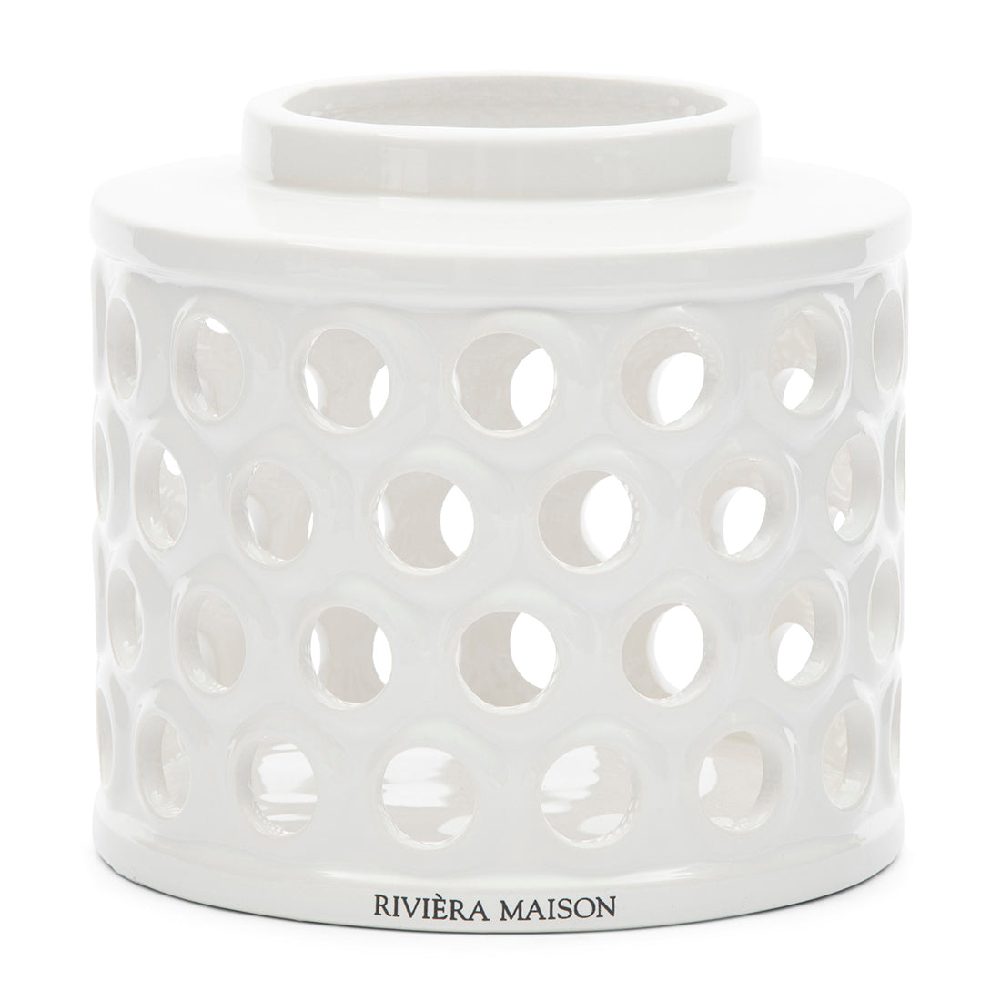 Riviera Maison Windlicht wit, Kaarsenhouder - La Baule S - Porselein