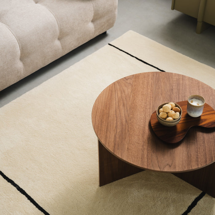 HAY Slit Table Wood Round XL Bijzettafel -  Ø 65 cm - Walnut
