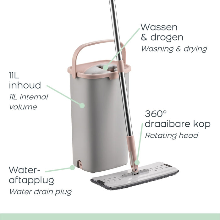 Orange Donkey - Compact Flat Mop PRO - Dweilsysteem