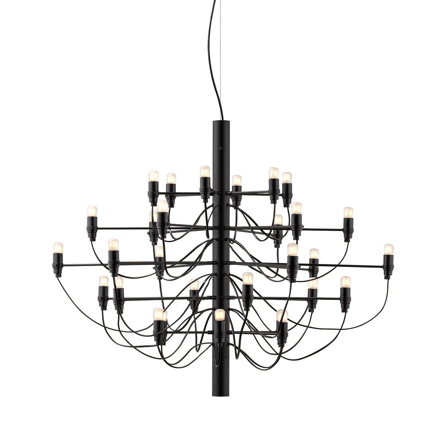 2097|30 by Gino Sarfatti kroonluchter Ø88 opaal zwart