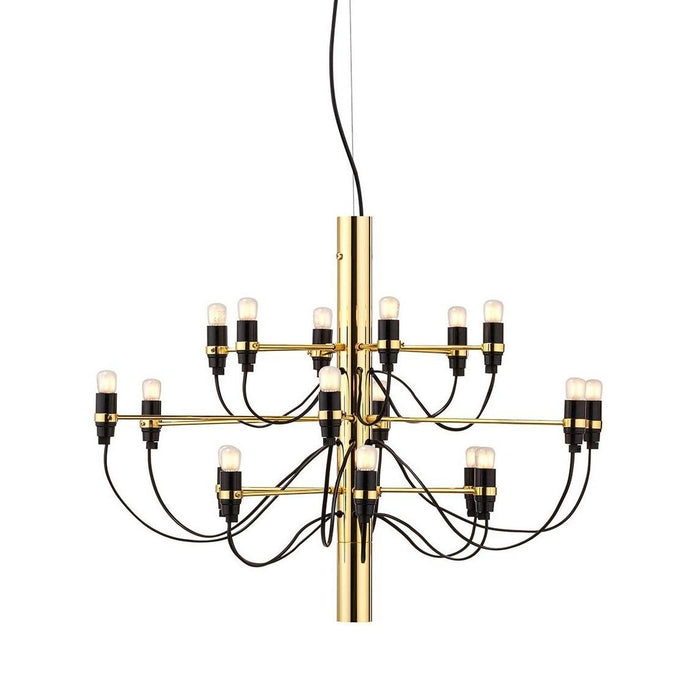 2097|18 by Gino Sarfatti kroonluchter Ø69 opaal messing