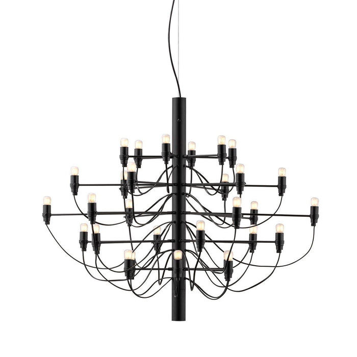 2097|30 by Gino Sarfatti kroonluchter Ø88 transparant zwart