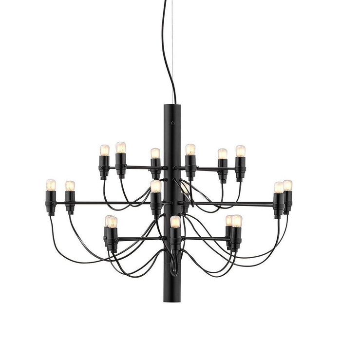 2097|18 by Gino Sarfatti kroonluchter Ø69 opaal zwart