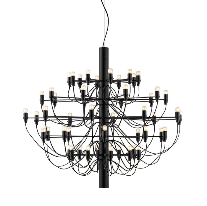 2097|50 by Gino Sarfatti kroonluchter Ø100 opaal zwart