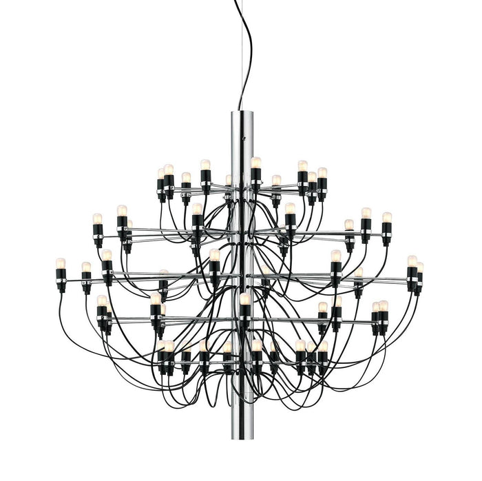 2097|50 by Gino Sarfatti kroonluchter Ø100 opaal chroom