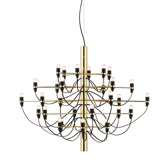 2097|30 by Gino Sarfatti kroonluchter Ø88 transparant messing