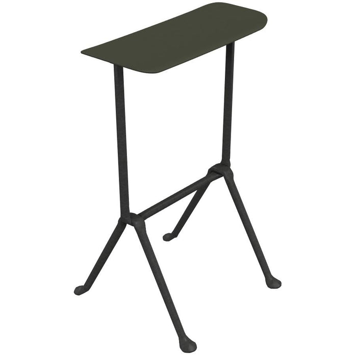 Officina barkruk H65 polypropylene antraciet|donkergroen