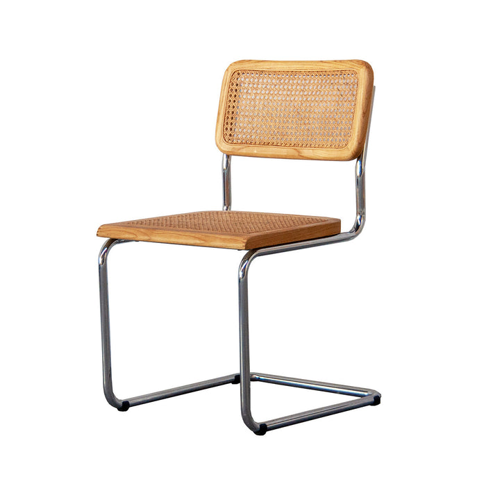 Furnified - Stoel in Natuurlijk Riet - Rotan zitting - Swing