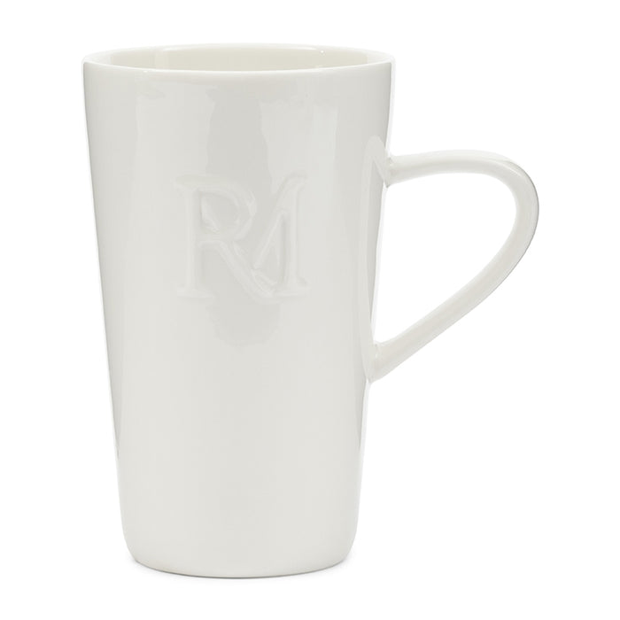 Riviera Maison Koffiemokken Set, Wit - Monogram - 2 stuks
