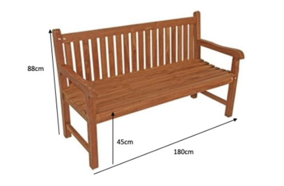 Lesli Living | teakhouten tuinbank | 180cm