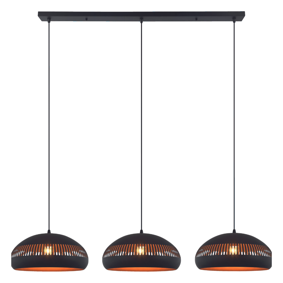 Vurna - Janelle hanglamp 3L 150 cm breed zwart