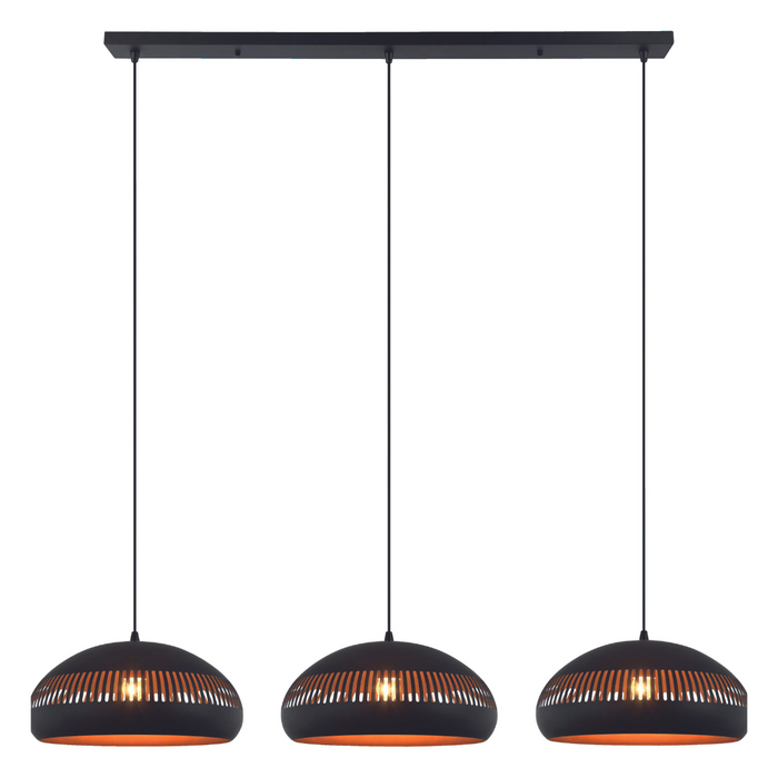 Vurna - Janelle hanglamp 3L 150 cm breed zwart