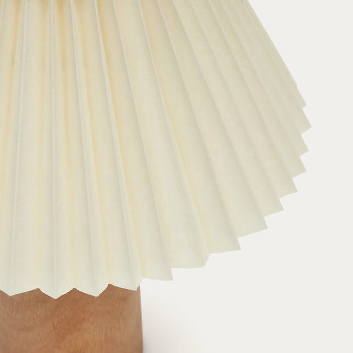 Kave Home - Benicarlo tafellamp in hout met een natuurlijke, beige