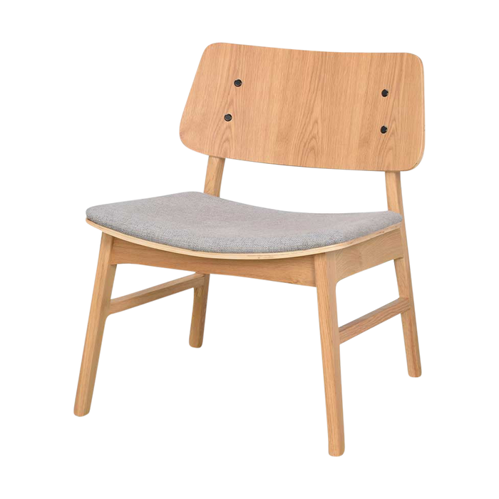 Rowico Home Nagano houten fauteuil naturel - met grijs zitkussen