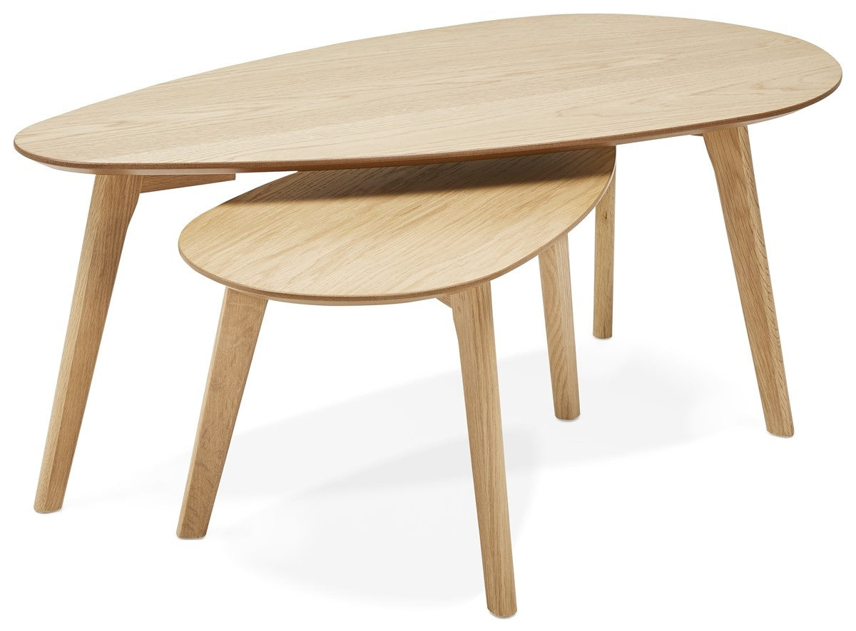 Bondy Living Lulea Salontafel Set Ovaal Naturel