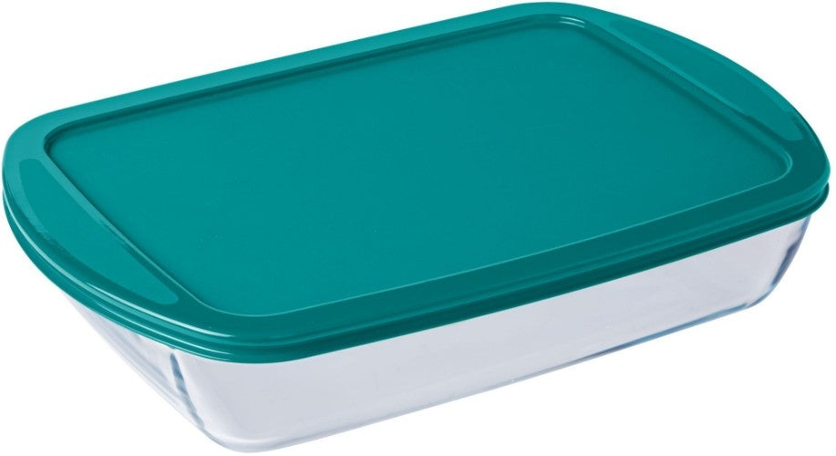 Pyrex Cook & Store Schaal Rechthoek met Deksel 4,5 liter