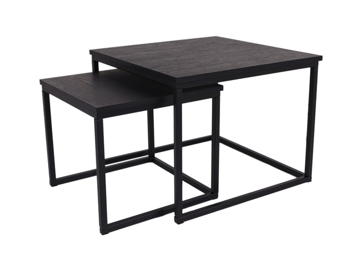 MaximaVida vierkante salontafel set Chicago XL zwart 60 cm
