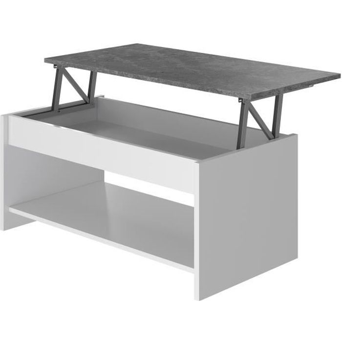 Cstore HAPPY Lifting Salontafel - Wit en grijs - L 50 cm