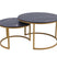 Ronde salontafel set Firenze XL 75 en 58 cm champagne goud