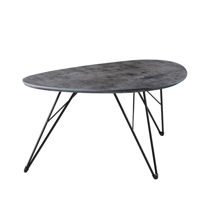 D - Hoyz - Salontafel Nier - Betonlook MDF - Grijs - 90x60x42