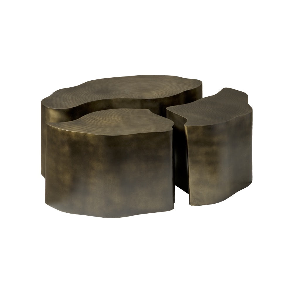 Tower Living | Salontafels - set van 3 | Koper | Donkerbruin | 75 x