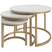 Salontafel Jasmin Marmer - Set van 3 - Wit|Goud