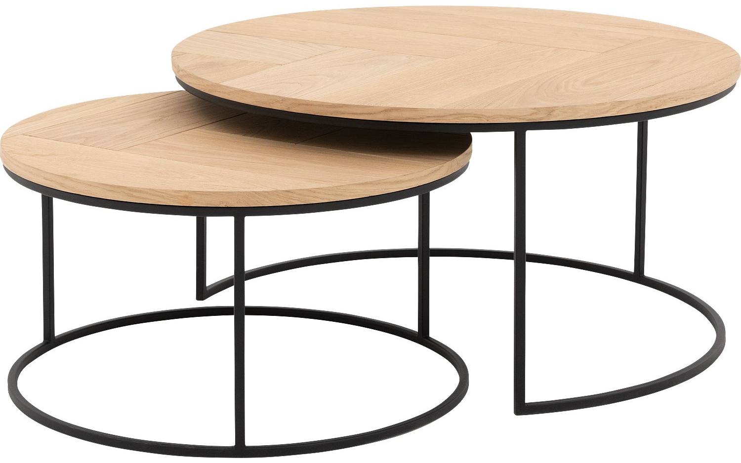 Goossens Salontafel Carte - Visgraat in Eiken olie blank