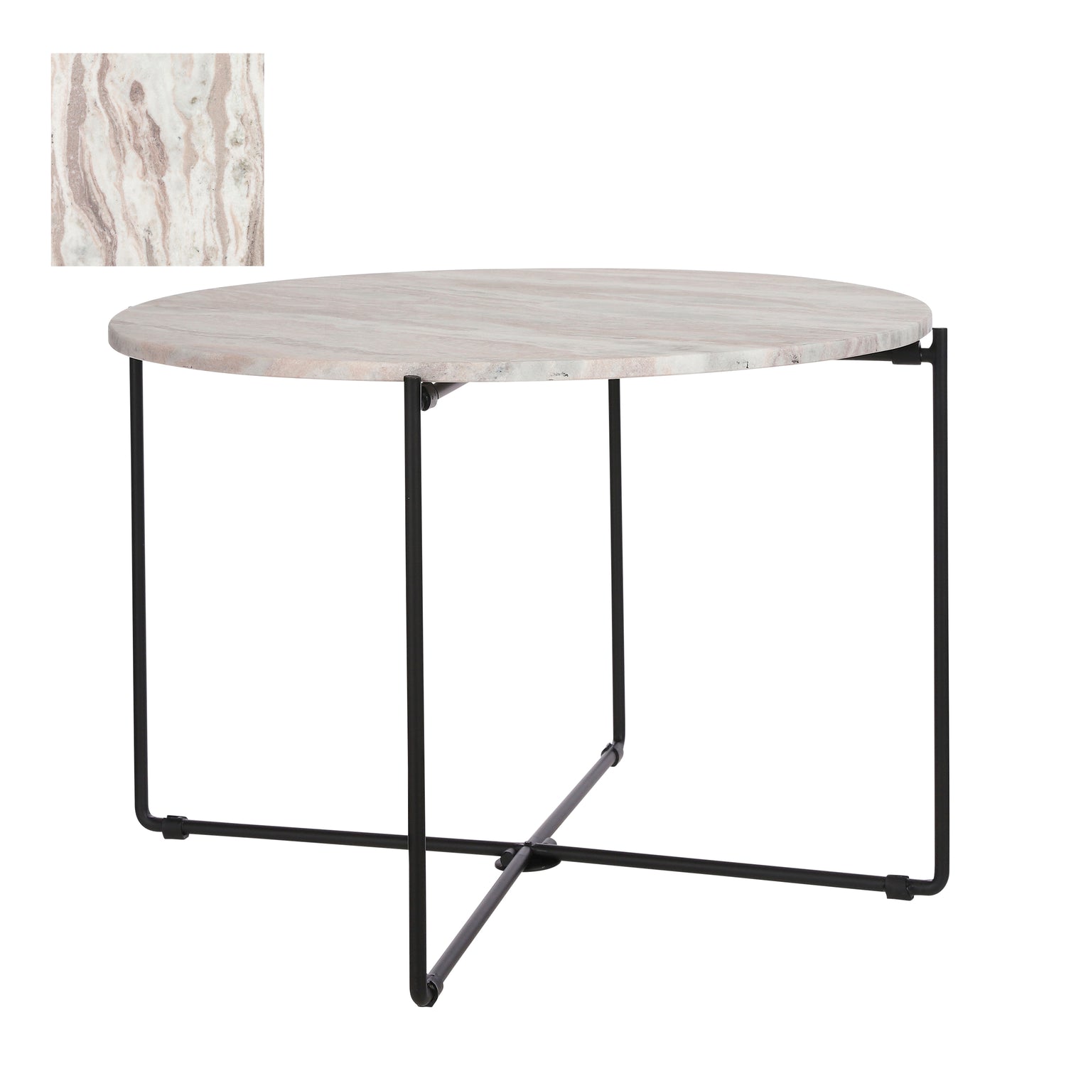 Casa Vivante Liva Bijzettafel - H40 x Ø62 cm - Lichtbruin