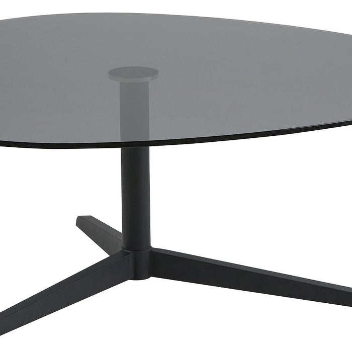 24Designs Salontafel Vector Breedte 103 Cm - Tafelblad Glas Smoke -