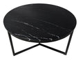 Duverger Marble - Salontafel - rond 74cm - marmer - zwart generfd -