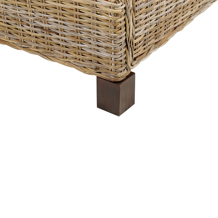 Beliani-SALBRIS-Tweepersoonsbed-Lichtbruin-180 x 200 cm- Rotan