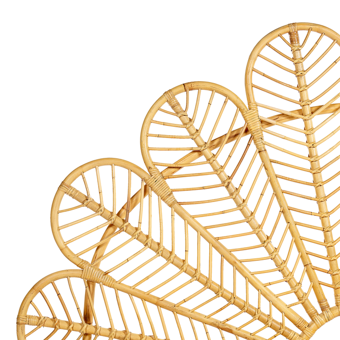 Beliani-FLORENTINE-Tweepersoonsbed-Lichtbruin-160 x 200 cm-Rotan