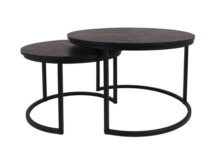 MaximaVida ronde salontafel set Chicago XL zwart 75 cm