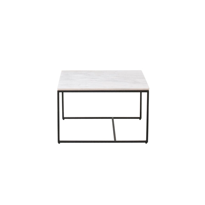 Furnified - Rechthoekige salontafel - Miles - Wit Marmer - 55cm