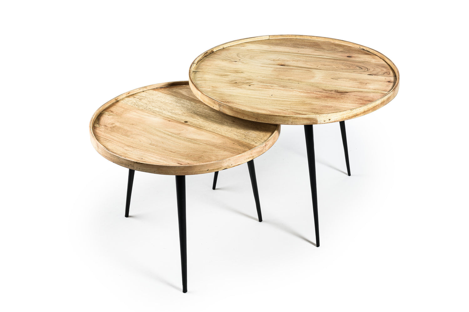 Duverger® Natural - Salontafels - set van 2 - rond - acacia - naturel