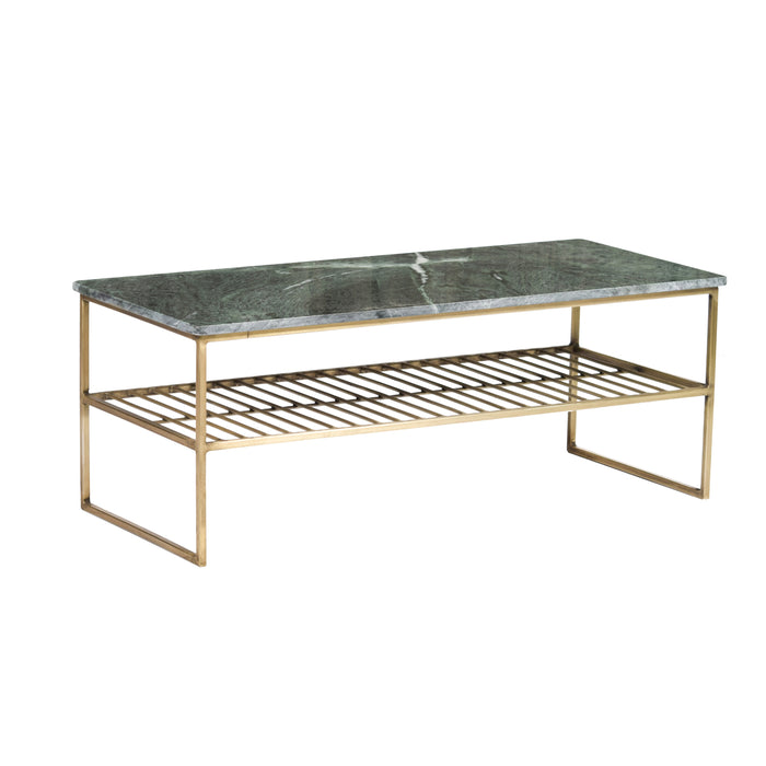 Livingfurn | Salontafel | Rectangular | Green Gold | 90x40 cm