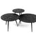 Duverger® Checked - Salontafels - set van 3 - rond - zwart - teak - ge