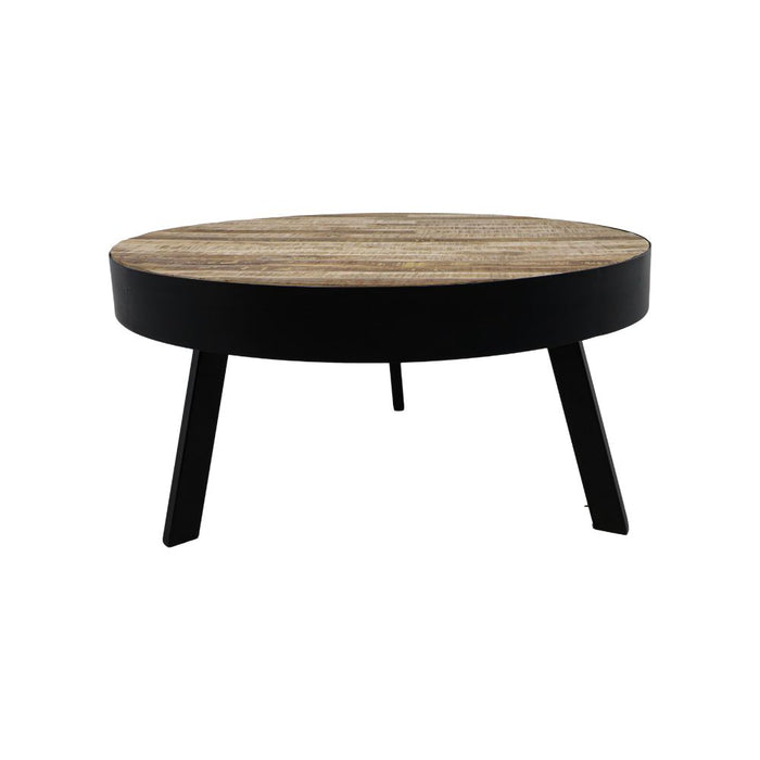 HSM Bijzettafel Montreal - ø70X35 - Naturel|zwart