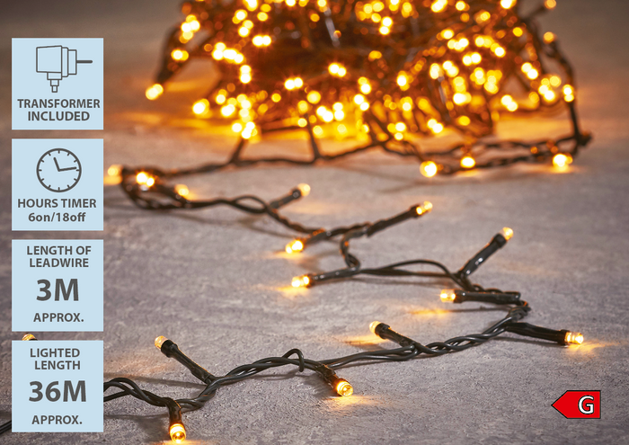 Luca Lighting Kerstboomverlichting - 480 LED - L3600 cm - Warm Wit