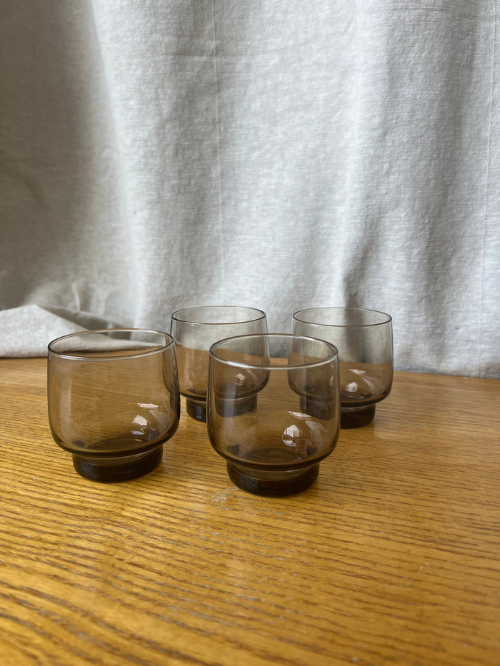 Reliving Vintage Rookglas Water Glazen Luminarc|Bp Set Van 4