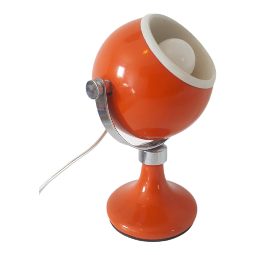 Reliving 70'S Spaceage Oranje Bollampje Design Bollamp Tulpvoet